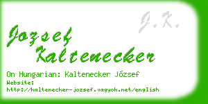 jozsef kaltenecker business card