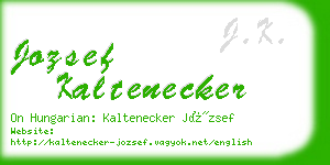 jozsef kaltenecker business card